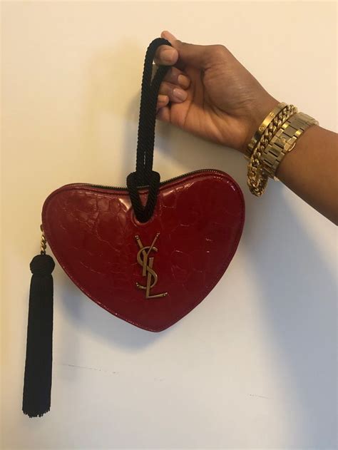 ysl heart bag white|ysl heart shaped bag.